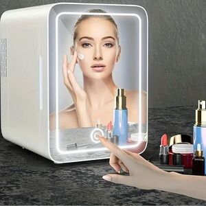 Mirror skincare mini fridge